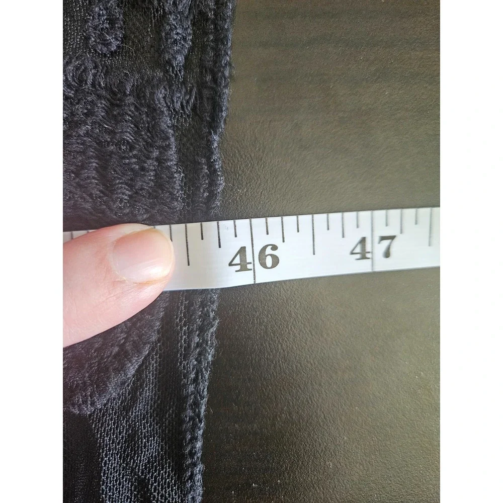 Black Lace Kimono Cardigan Sheer Duster Open Front‎ Boho Festival Witchy Gothic - Picture 5 of 7